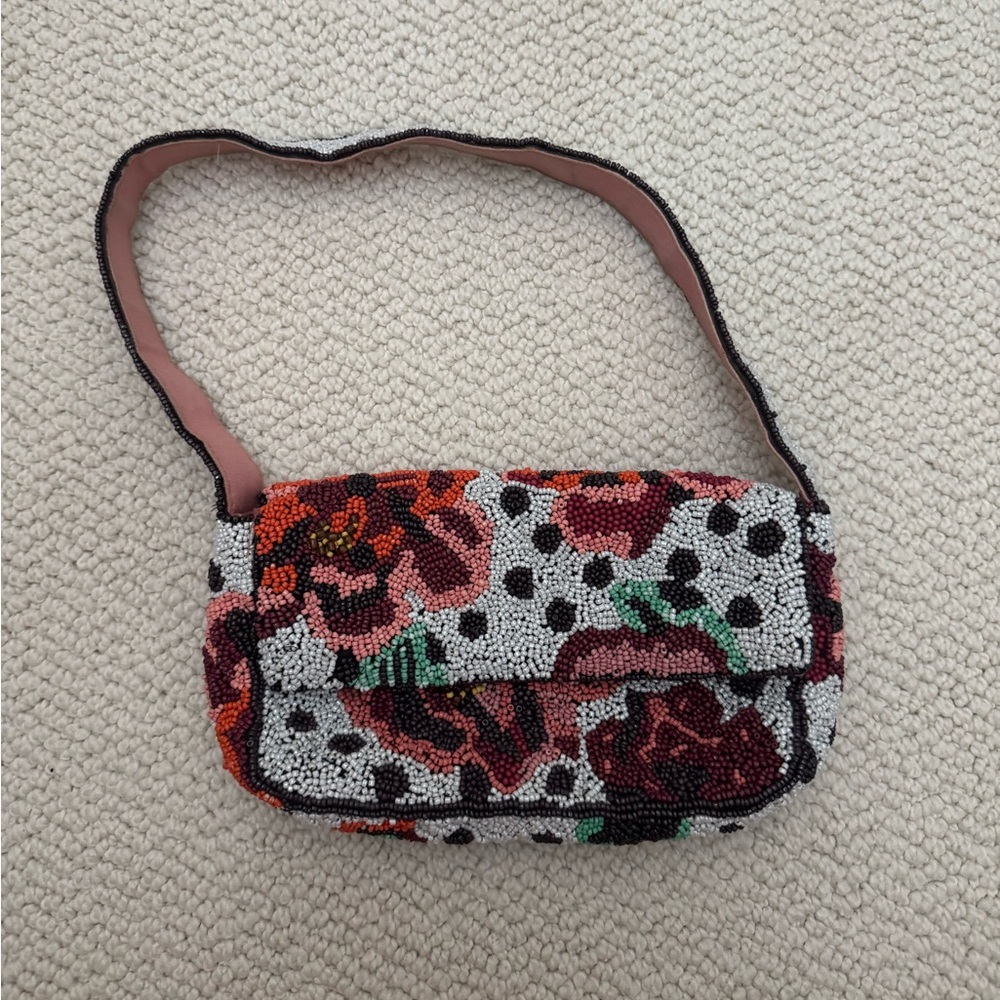 anthropologie beaded mini shoulder bag